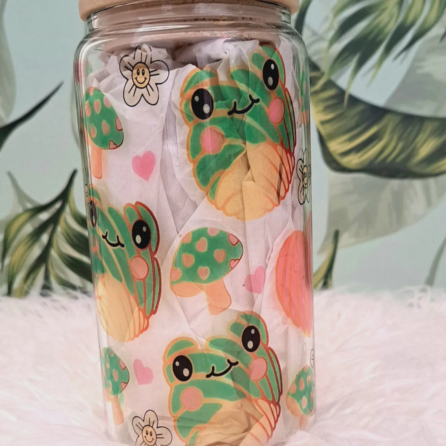 Concha Frog Glass Can Cup