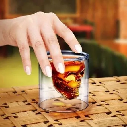 Cool Crystal Skull Head Shaped Shot Glass Mug