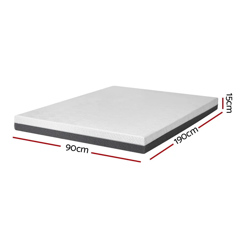 Cool Gel Memory Foam Mattress 15cm Single - Giselle Bedding