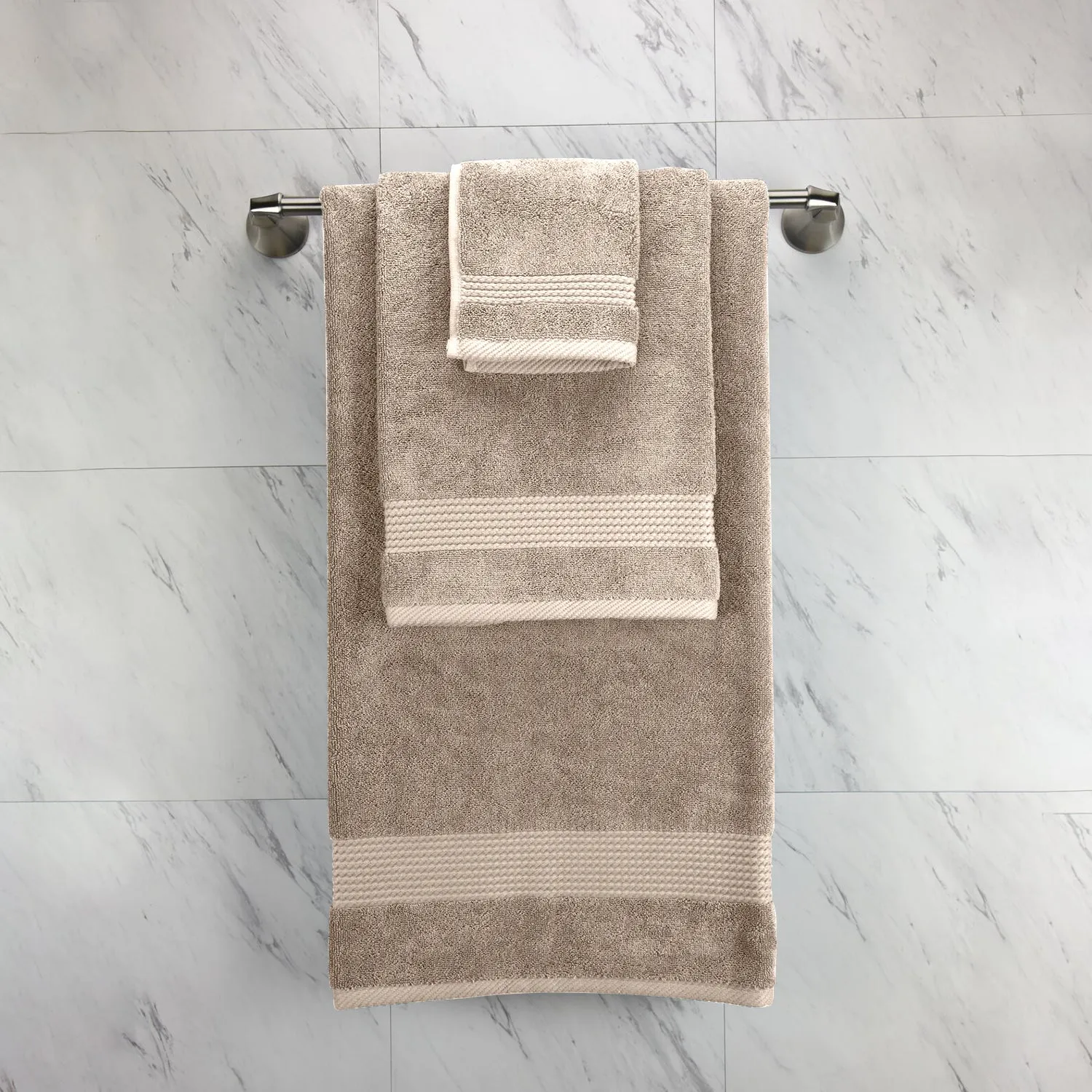 Cotton Home Ultimate Towel Collection - 4 Piece Bundle Light Brown