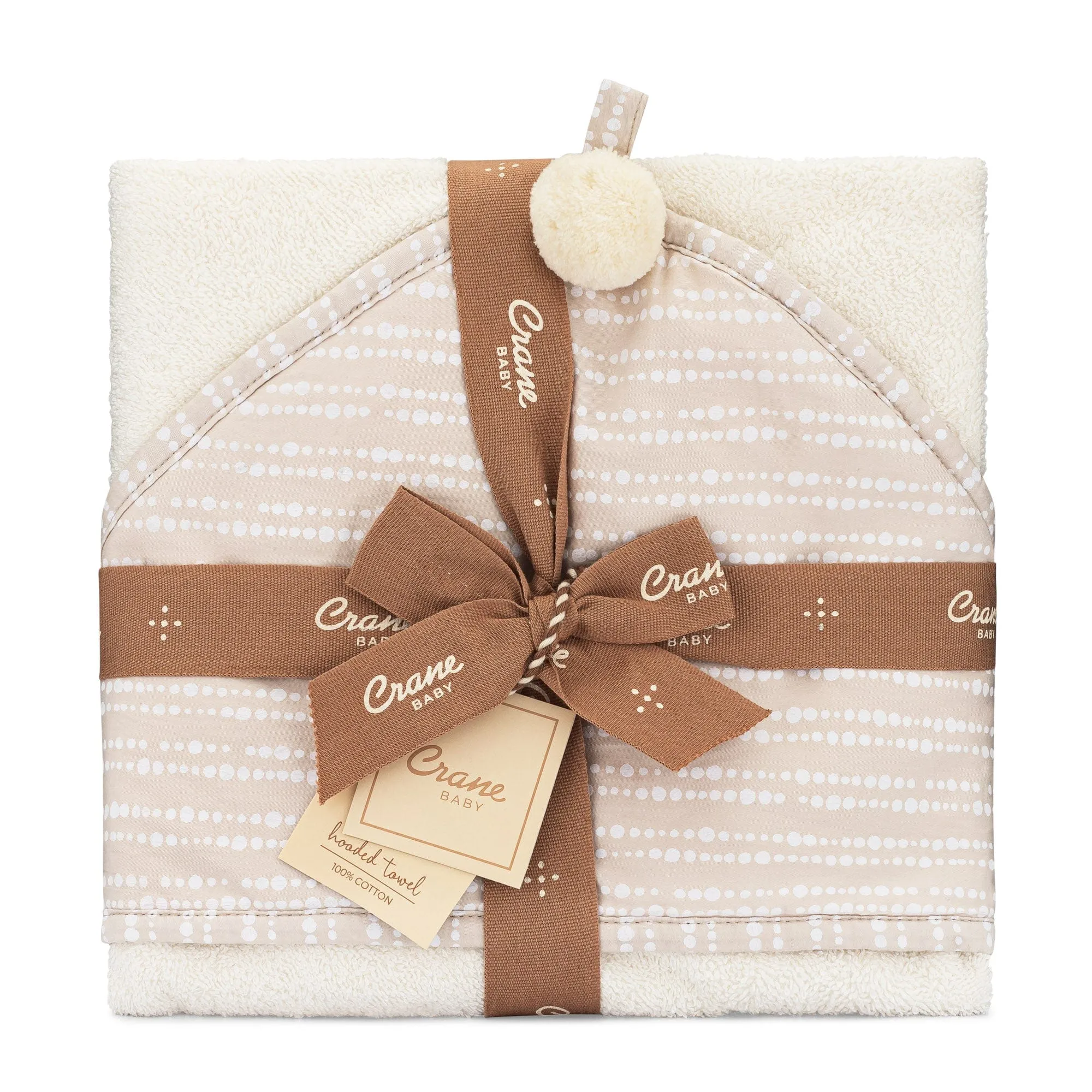 Crane Baby Cove Baby Hooded Towel (Dot)