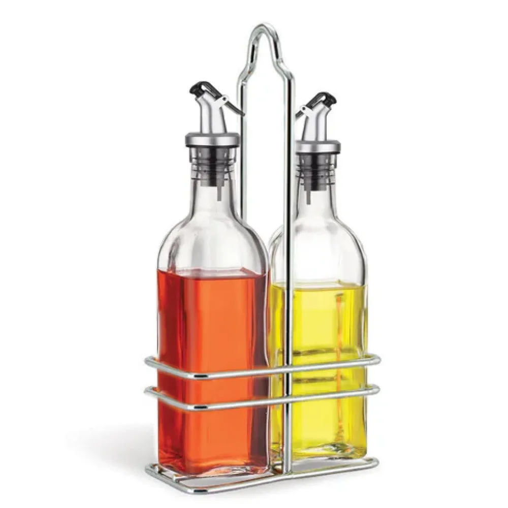 Cuisinox CRU-175 6 Oz. Oil & Vinegar Cruet Set with Caddy