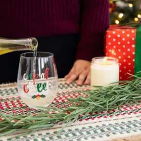 Cup of Cheer with Bells & Holly - Wine Glass