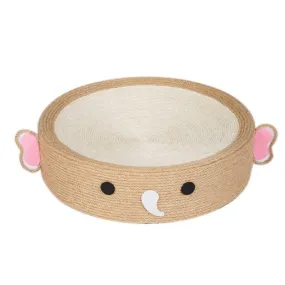 Cute Elephant Cat Scratcher Cat Pad Scratching Sisal Bowl Bed