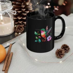 Cute Hummingbird 4 - 11oz Black Mug