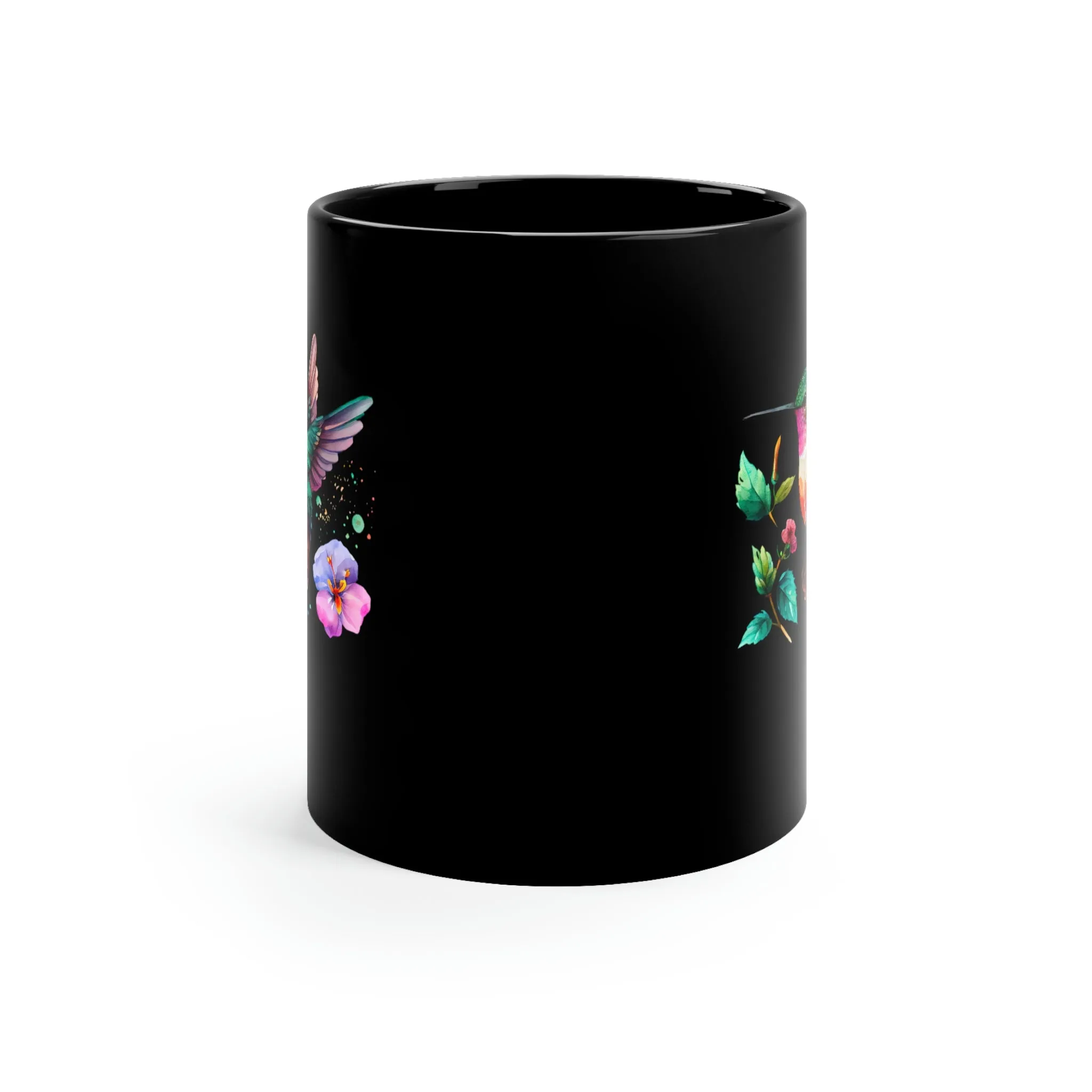 Cute Hummingbird 4 - 11oz Black Mug