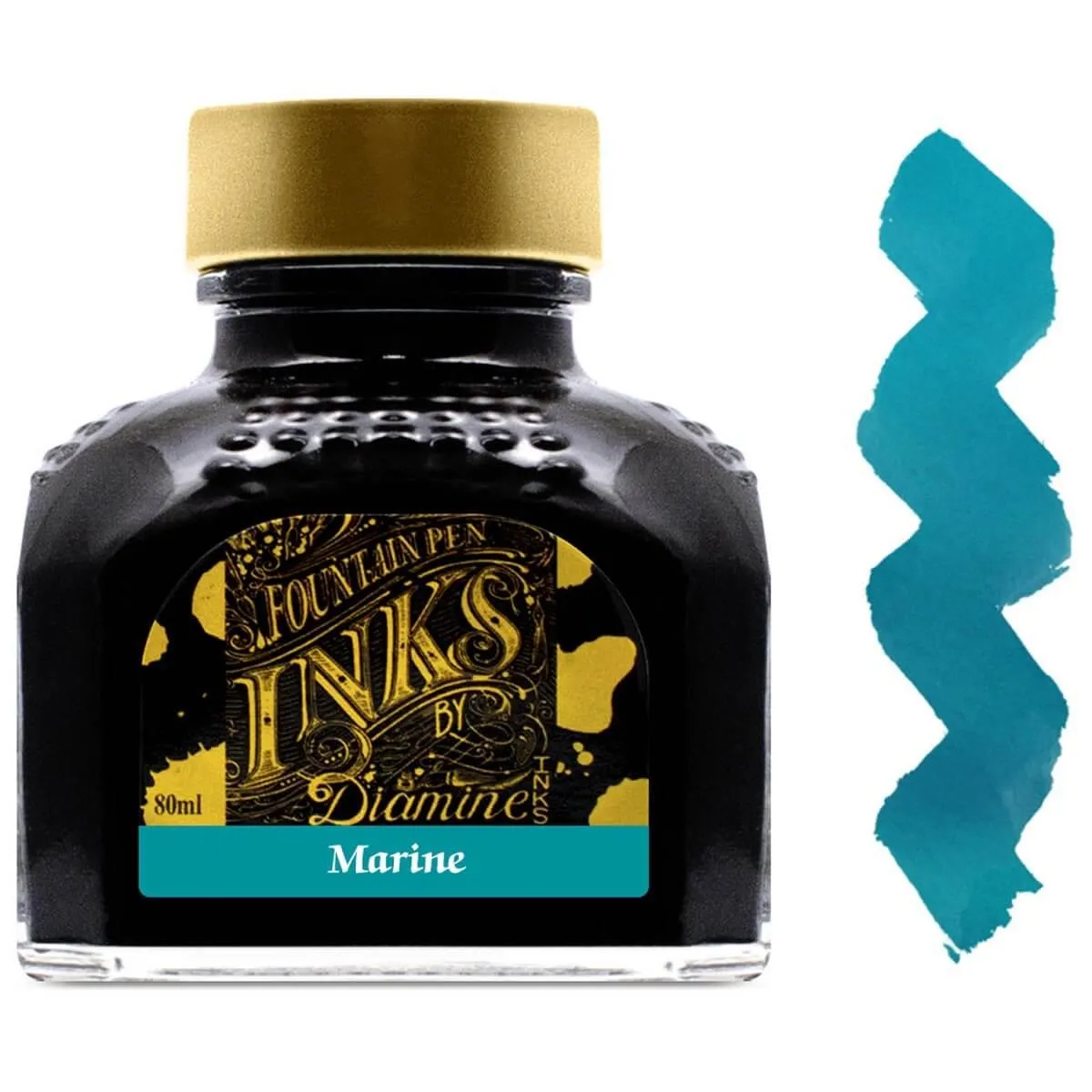 Diamine Fountain Pen Ink Bottle - 80 ml Marine | 7066