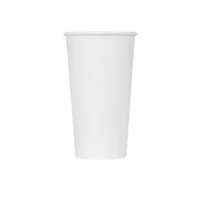 Disposable Coffee Cups - 20oz Paper Hot Cups - White (90mm) - 600 ct