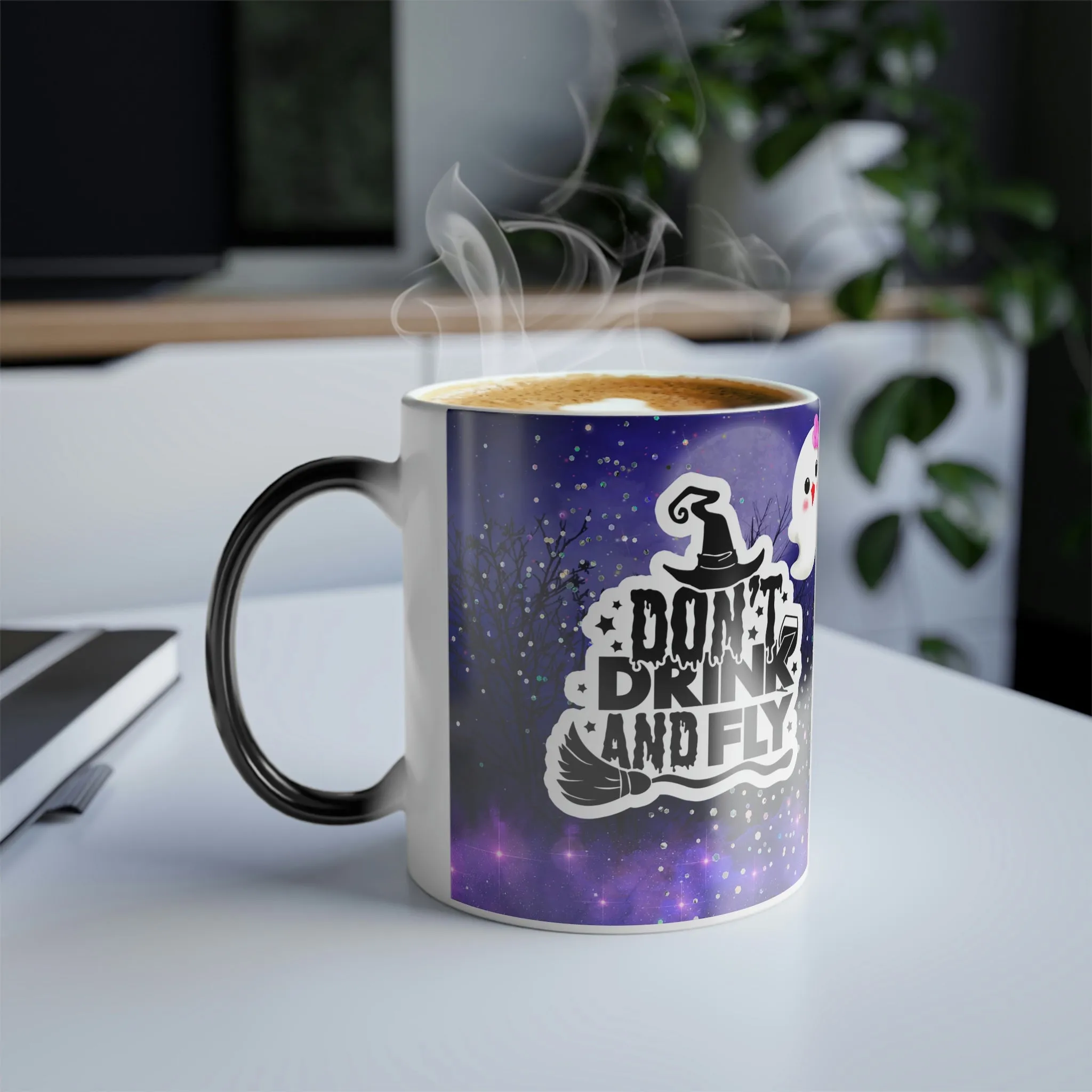 Don't drink and fly Halloween 11oz Color Morphing Mug