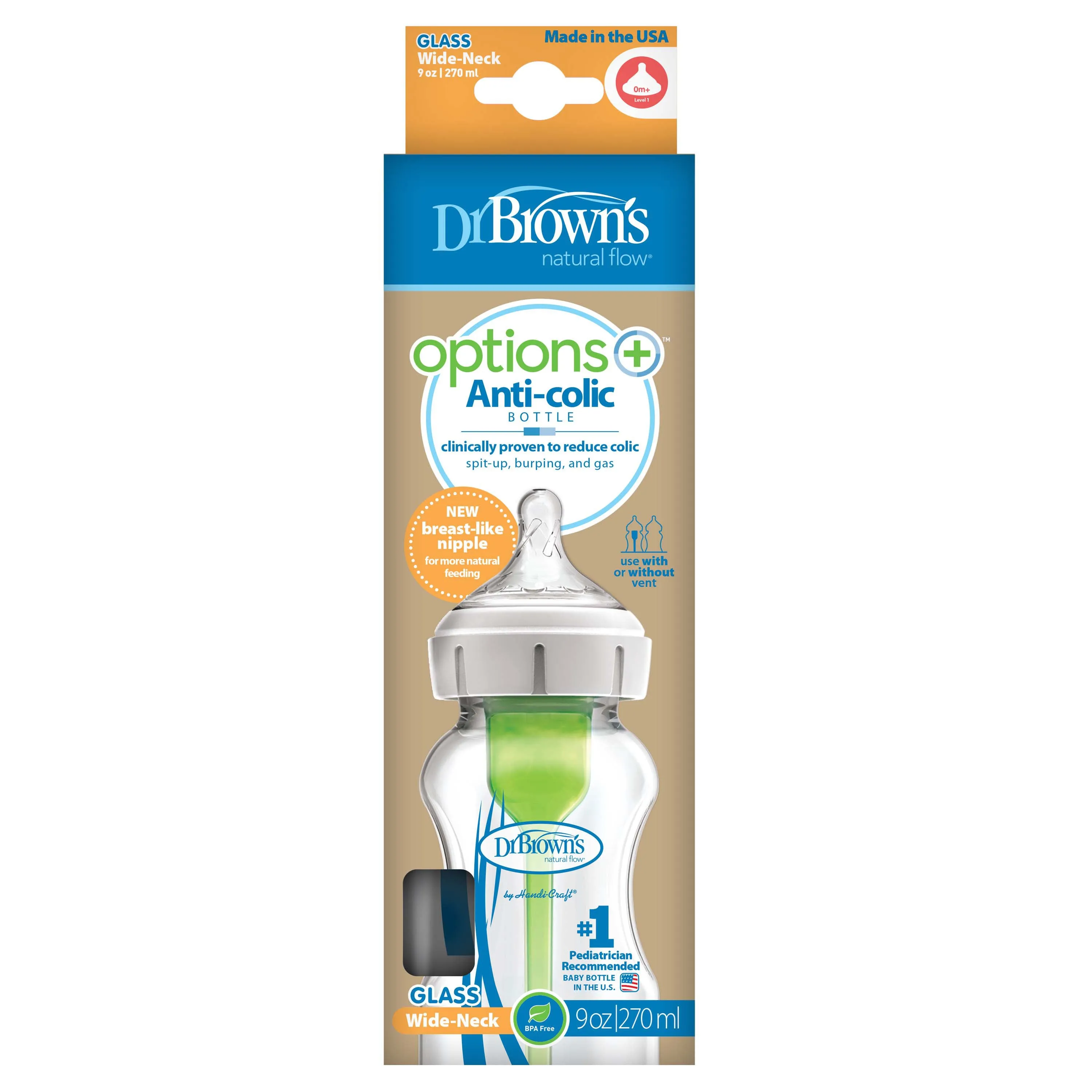 Dr Brown's Options  Anti-Colic Glass Bottle Twin Pack