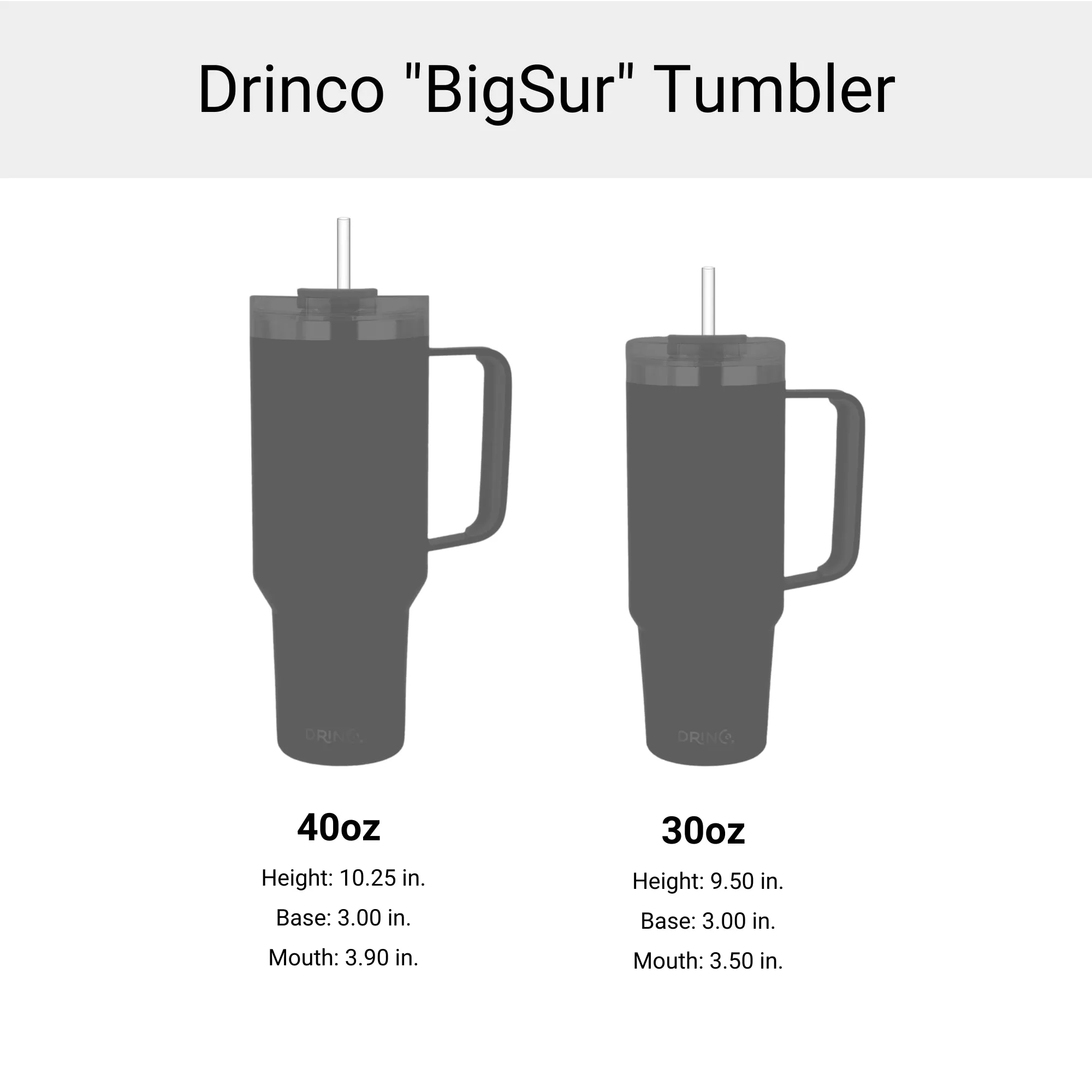 DRINCO® 30oz BugSur Tumbler with Handle - Oatmilk