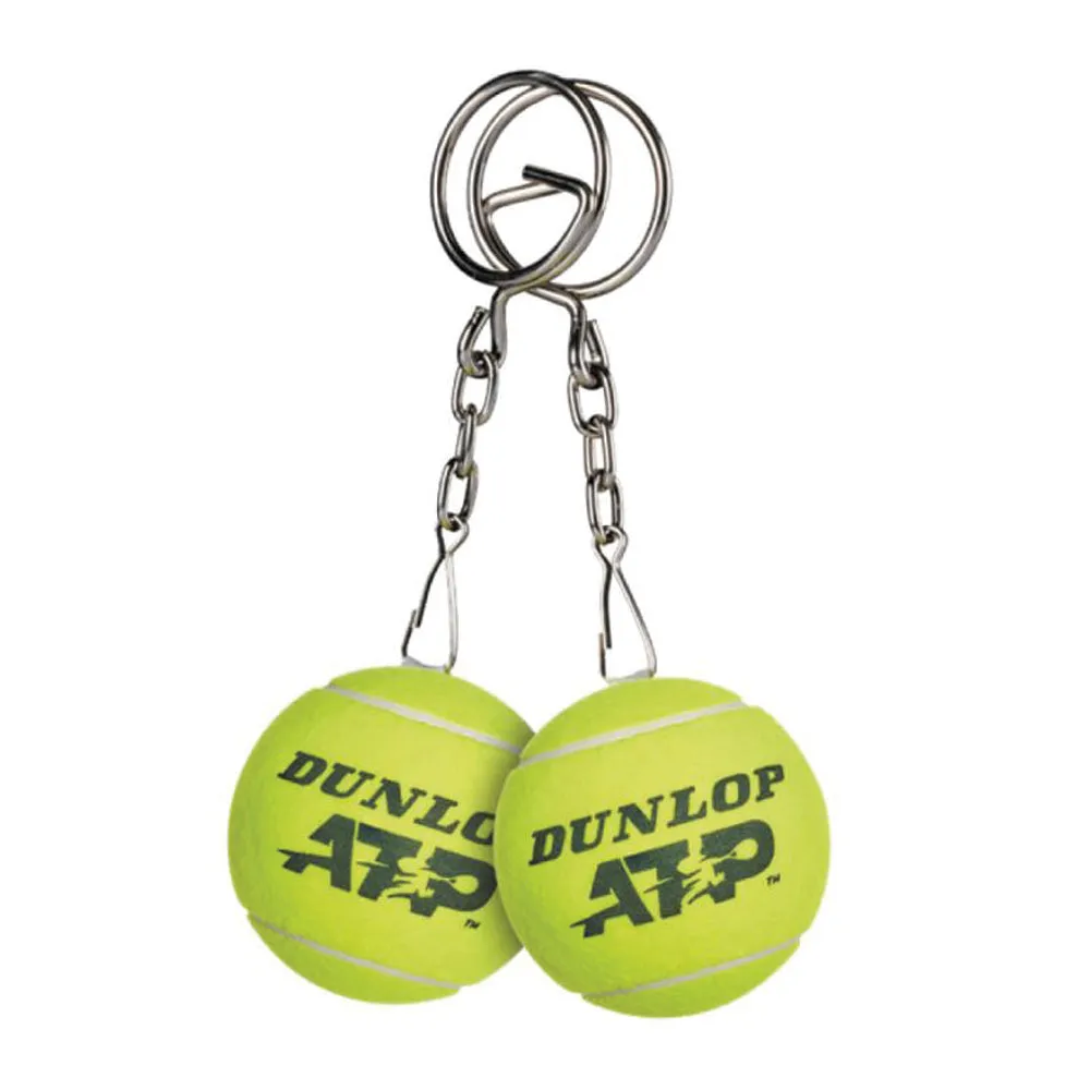 Dunlop ATP Tennis Ball Keyring 1 Pack - Yellow