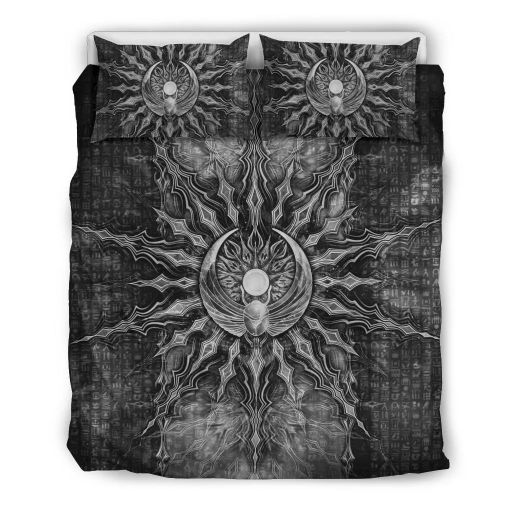 Egyptian Lucky Charm Mandala - Grey | Bedding Set | Mandalazed