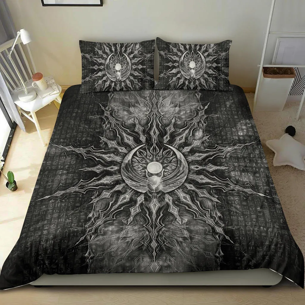 Egyptian Lucky Charm Mandala - Grey | Bedding Set | Mandalazed