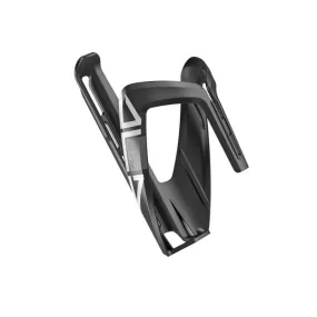 Elite Ala Fiber Reinforced Composite Bottle Cage, Black w/ White Graphic