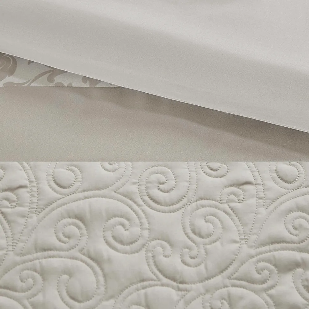 Embroidered 8 Piece Comforter Set - Neutral Hues