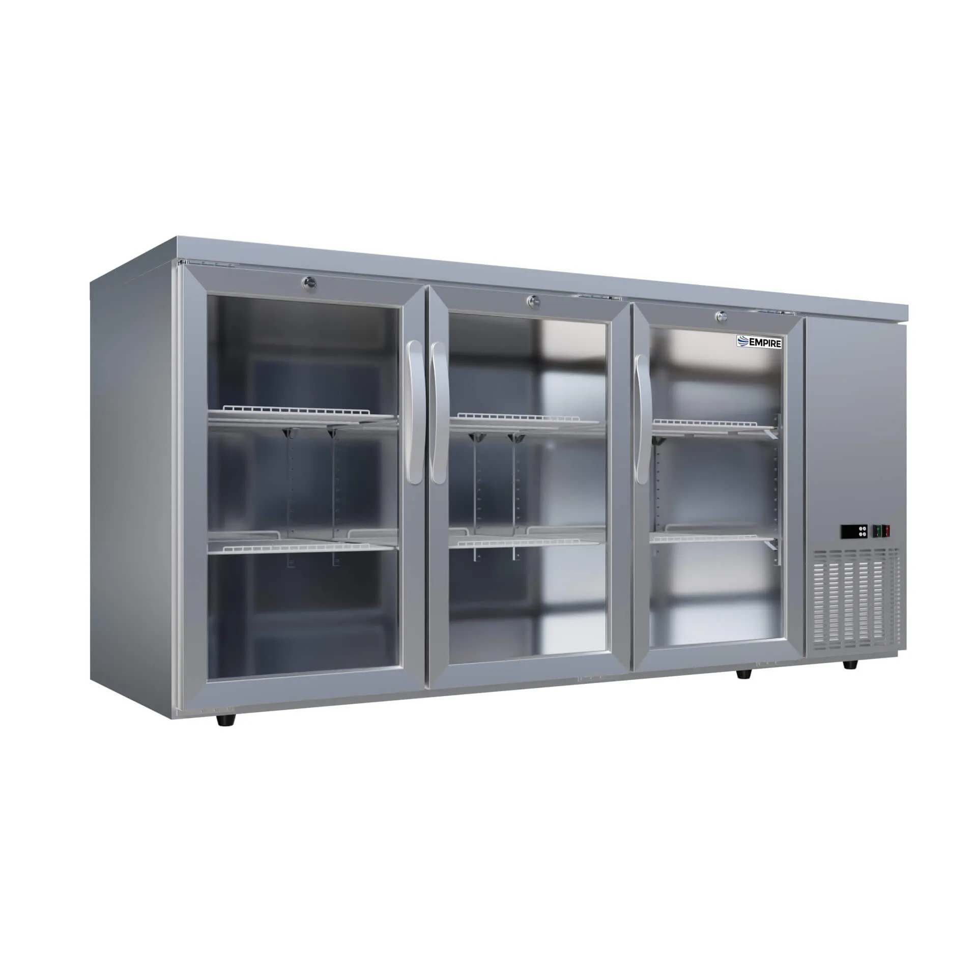 Empire Pro Line Stainless Steel Triple Door Bottle Cooler Hinged Undercounter Side Cooling - CL-526HR