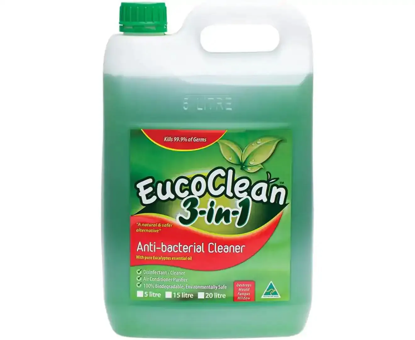 Eucoclean Anti-Bacterial Cleaner 3-in-1 Eucalyptus 5LT