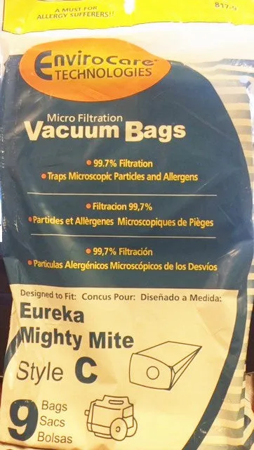 Eureka style C Mighty Mite Vacuum Bags (9 pack)