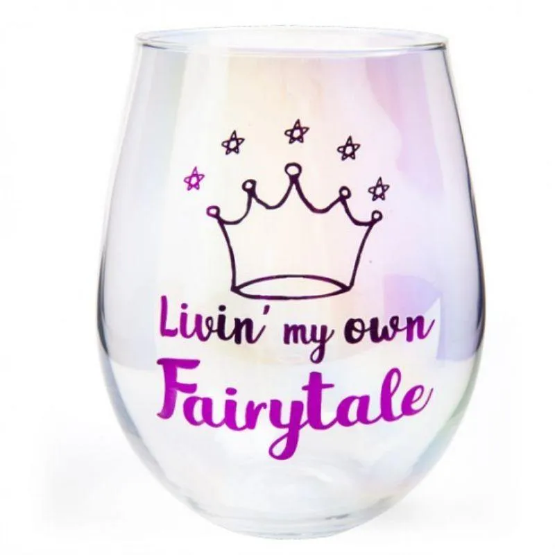 Fairytale Tallulah Aurora Stemless Wine Glass - 10cm x 10cm x 13cm