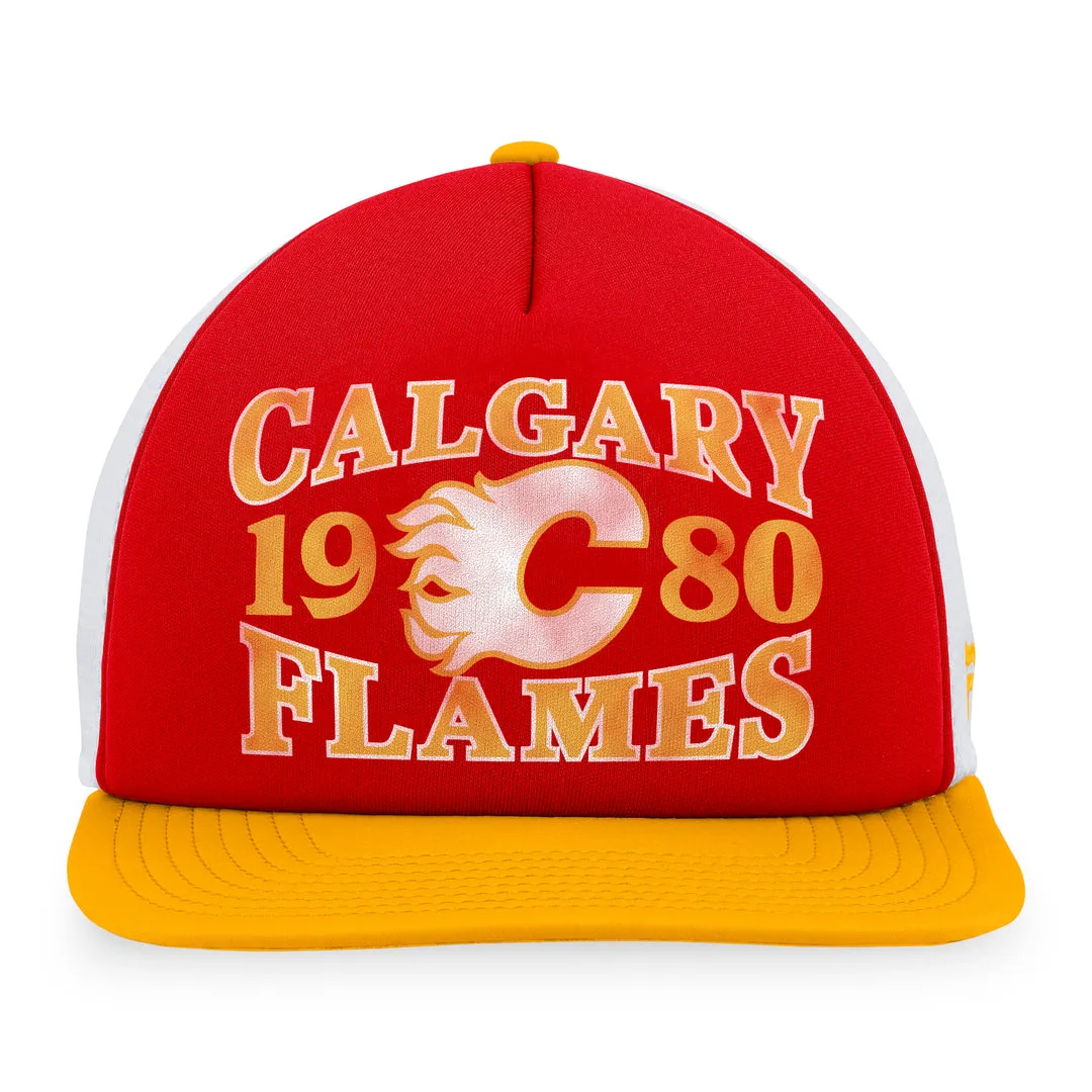 Fanatics Men's NHL Calgary Flames 2023 Heritage Flatbrim Snapback Cap