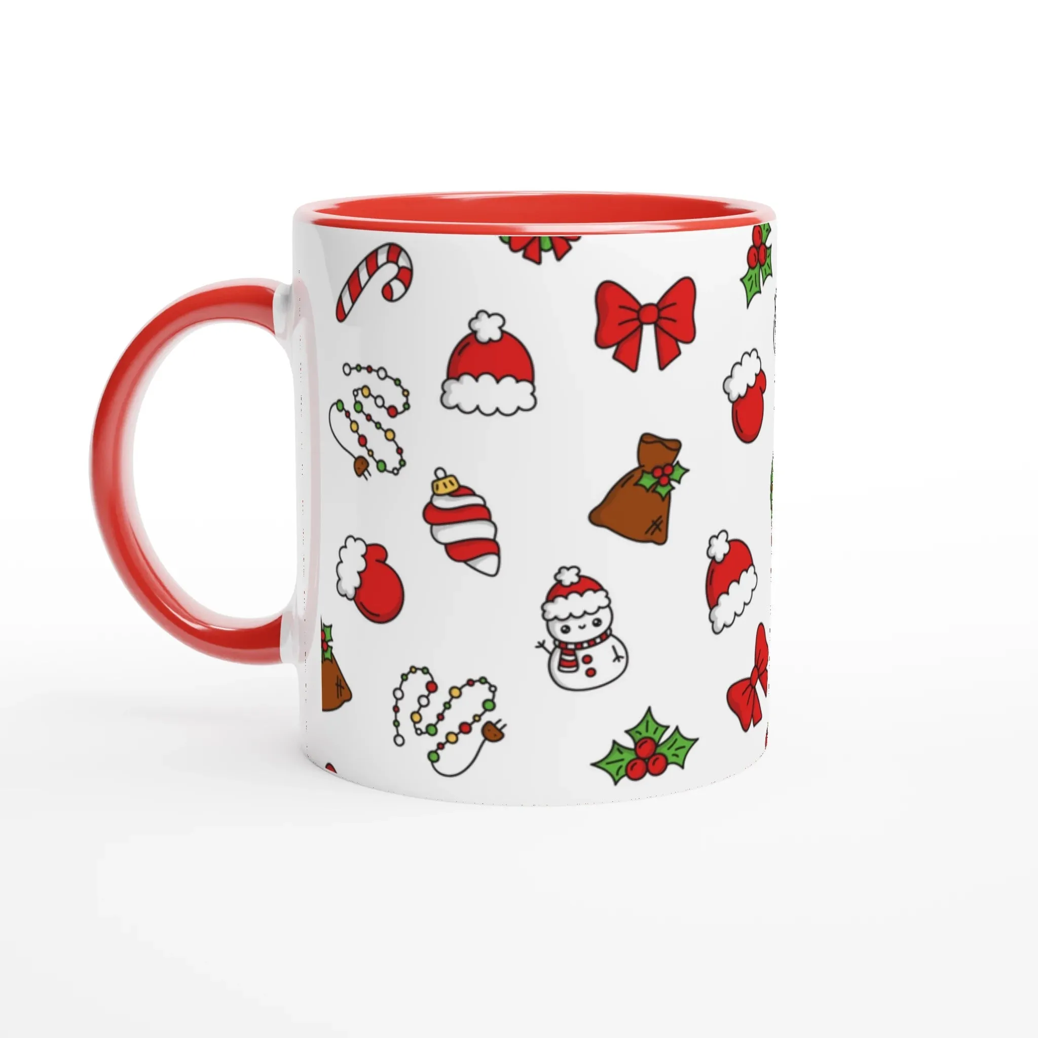 Festive Red Christmas Ceramic Mug