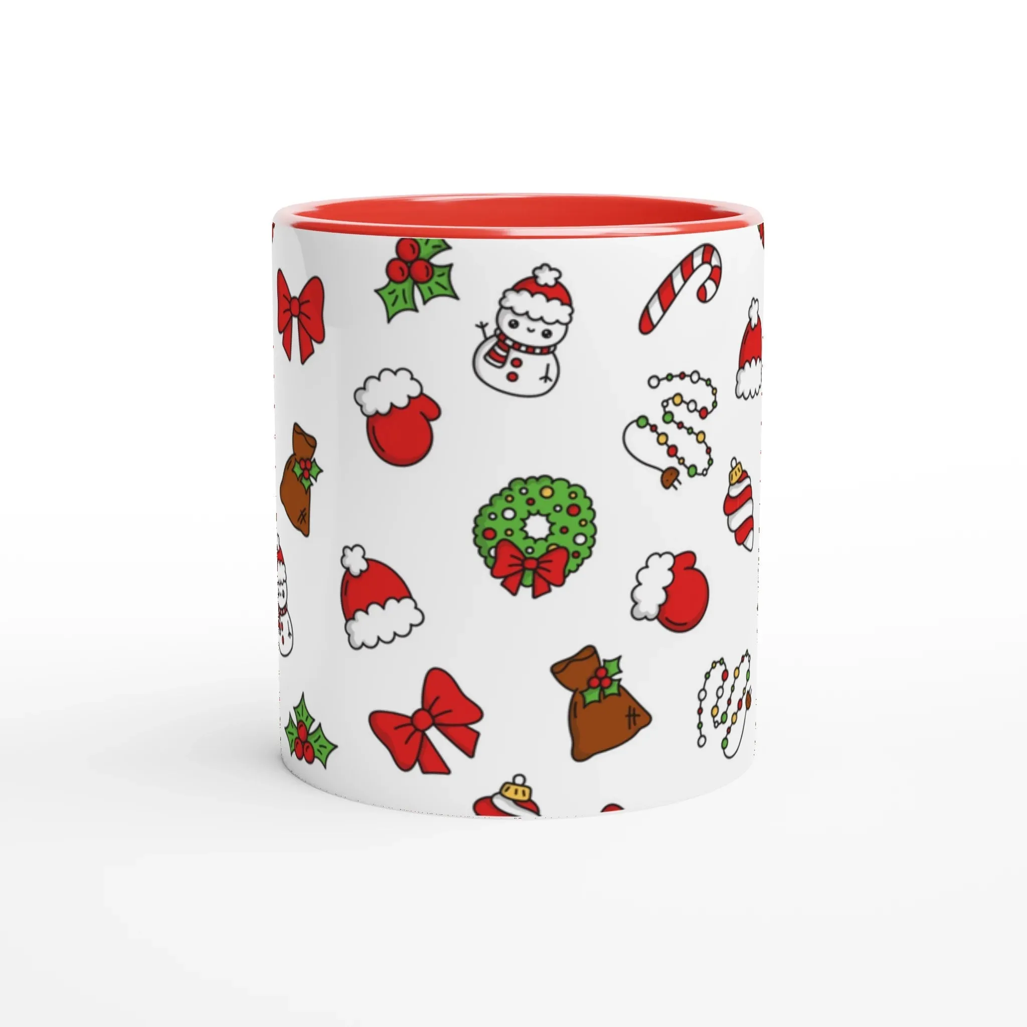 Festive Red Christmas Ceramic Mug