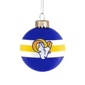 FOCO NFL Los Angeles Rams Glass Ball Ornament