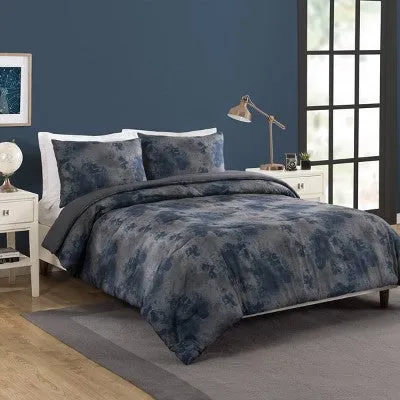 Full/Queen Teen Starry Comforter Set Blue/Gray/Purple - Makers Collective