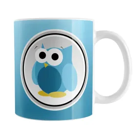 Funny Cute Blue Owl Mug