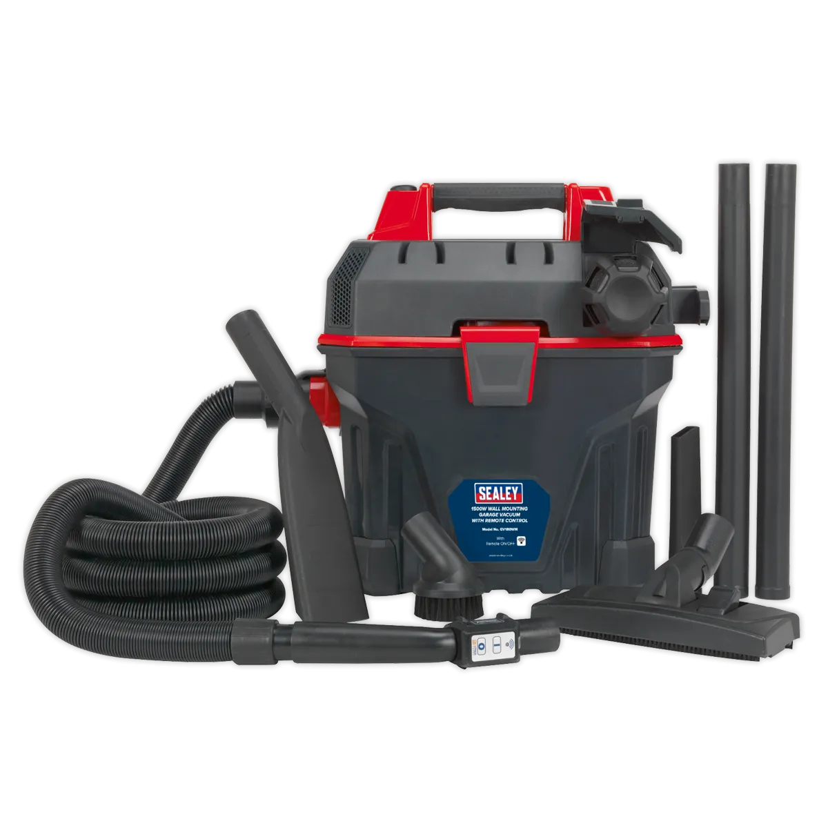 Garage Vacuum 1500W with Remote Control - Wall Mounting