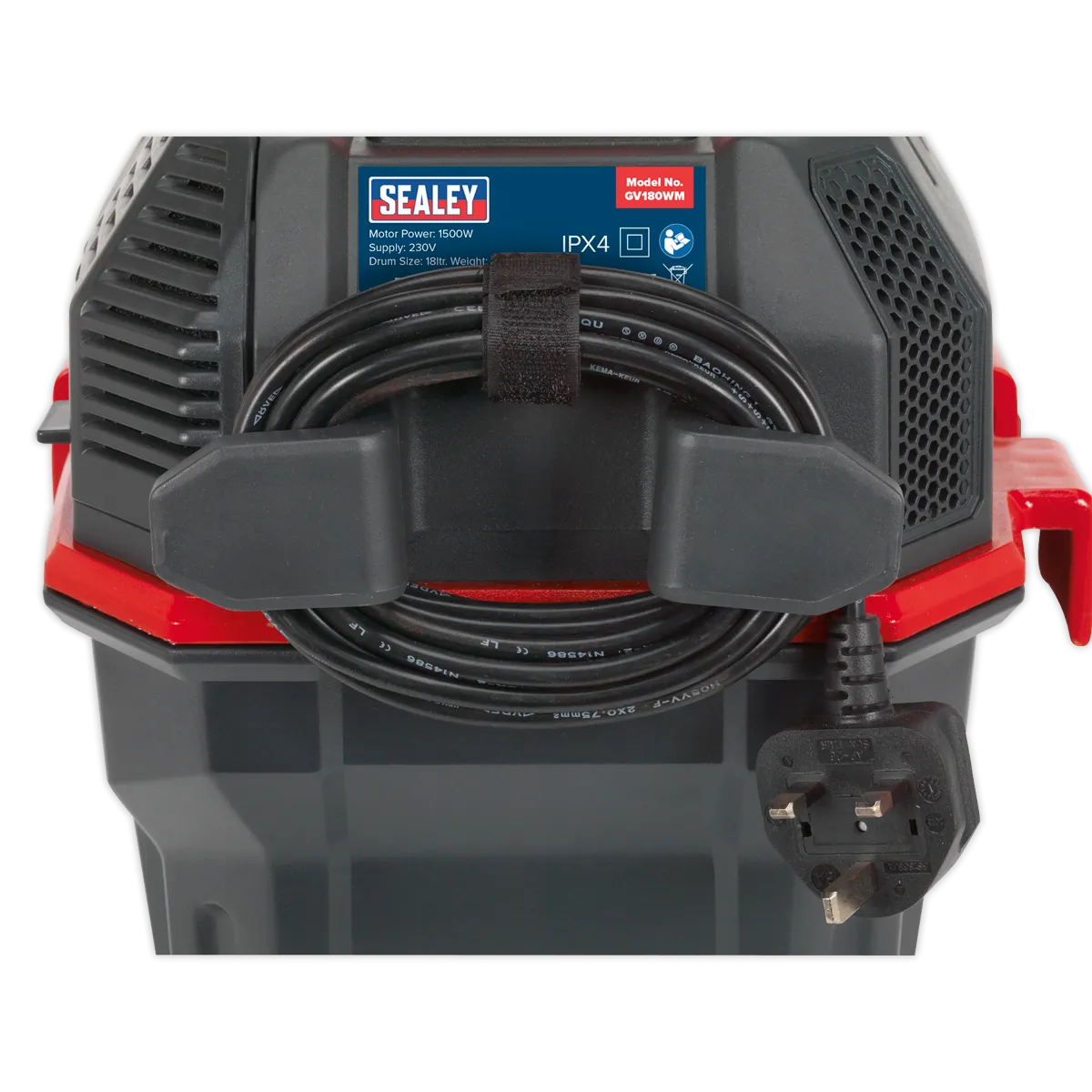 Garage Vacuum 1500W with Remote Control - Wall Mounting