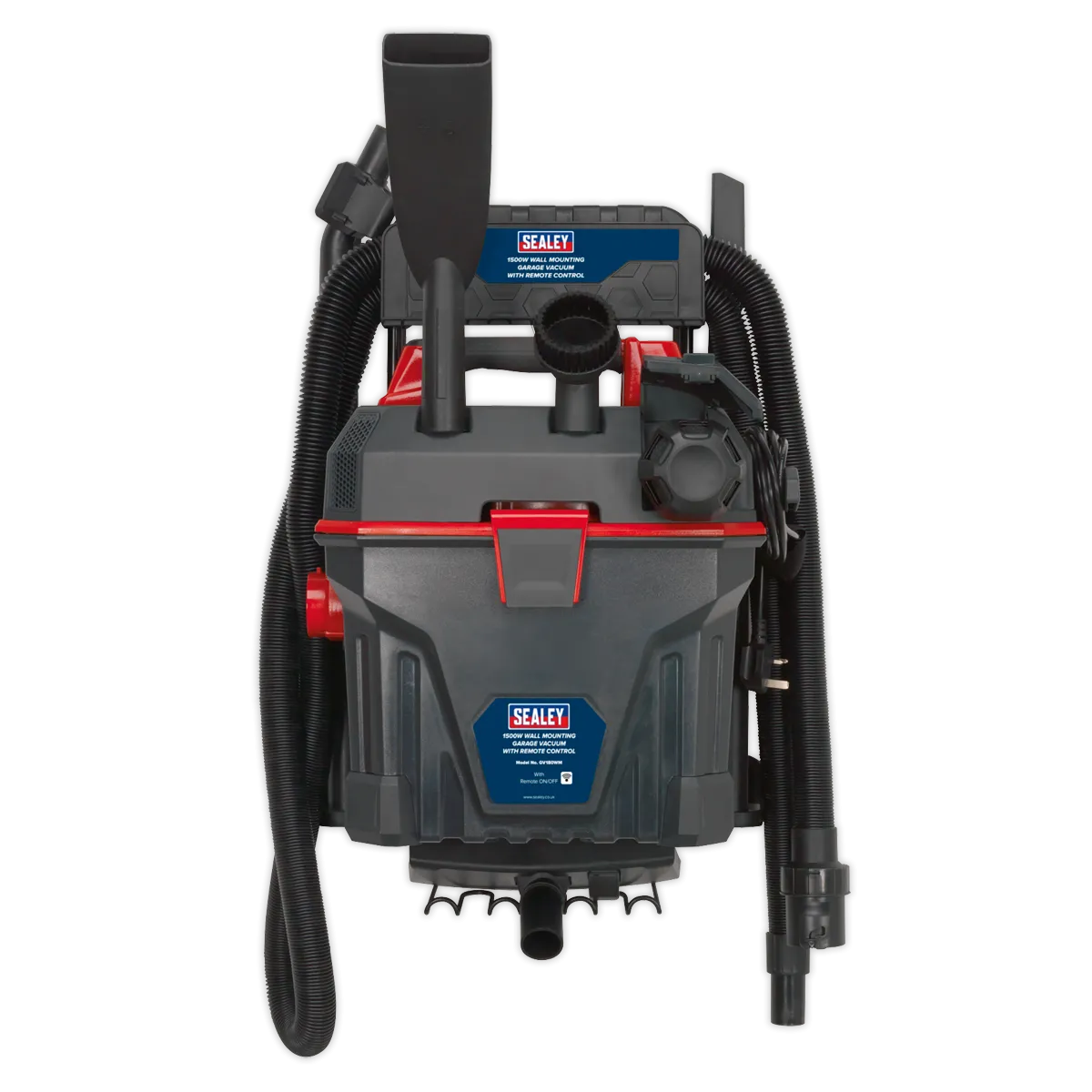 Garage Vacuum 1500W with Remote Control - Wall Mounting