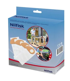 Genuine Nilfisk Buddy II Vacuum Cleaner Dust Bags 4 Pack