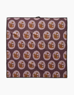 Geometry Squirrels Brown Paw Towel