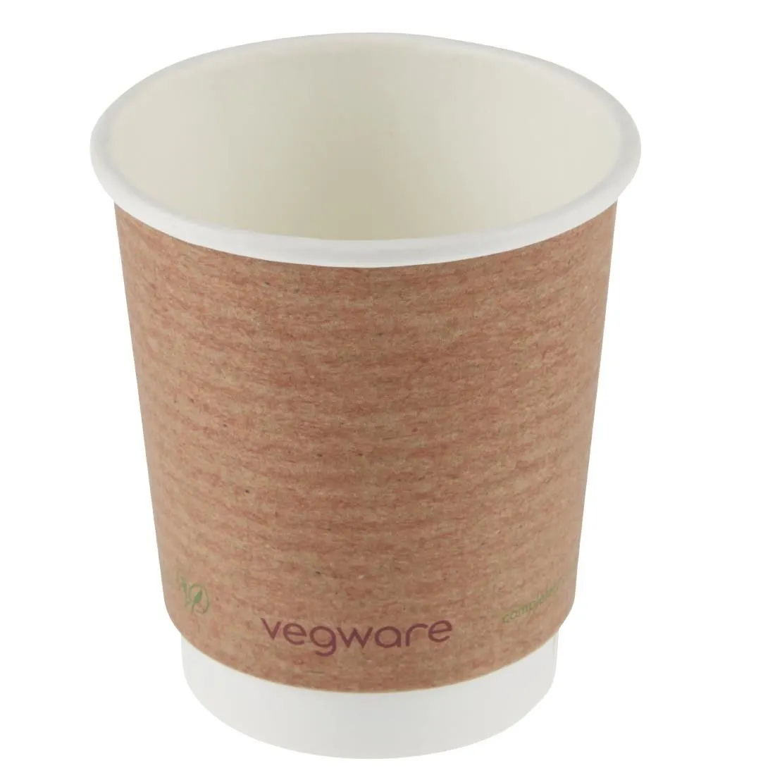 GH020 Vegware Compostable Coffee Cups Double Wall 230ml / 8oz (Pack of 500)