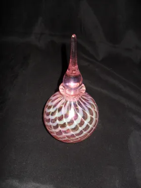 Glass Bottle - Pink Perfume Bottle with Stopper