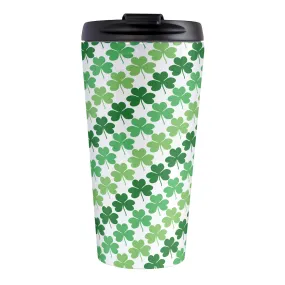 Green Clovers Travel Mug