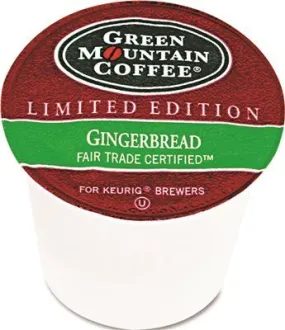 Green Mountain Coffee Fair Trade Certified Gingerbread Flavored Coffee K-Cups 24 Per Box