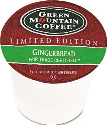 Green Mountain Coffee Fair Trade Certified Gingerbread Flavored Coffee K-Cups 24 Per Box