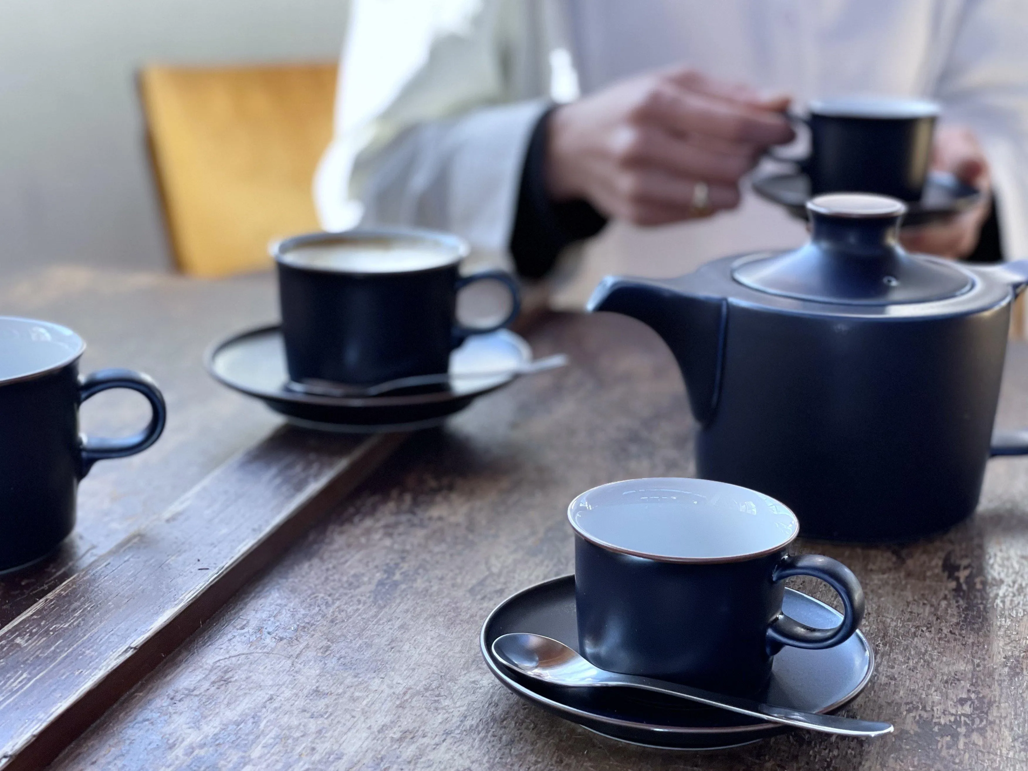 Hakusan Onest Navy Coffee Cup and Saucer