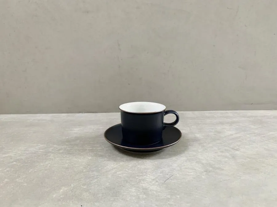 Hakusan Onest Navy Coffee Cup and Saucer