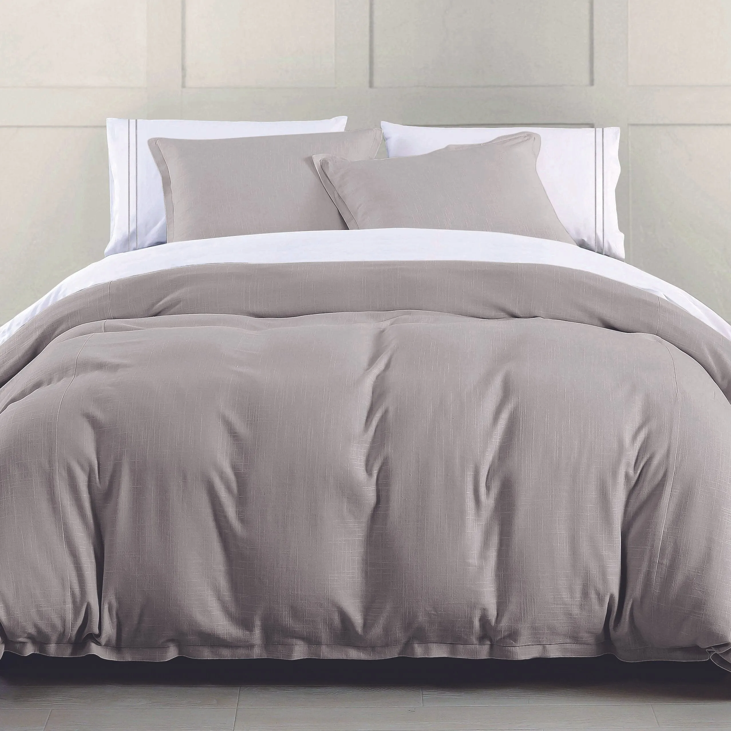 Hera Washed Linen Flange Bedding Set