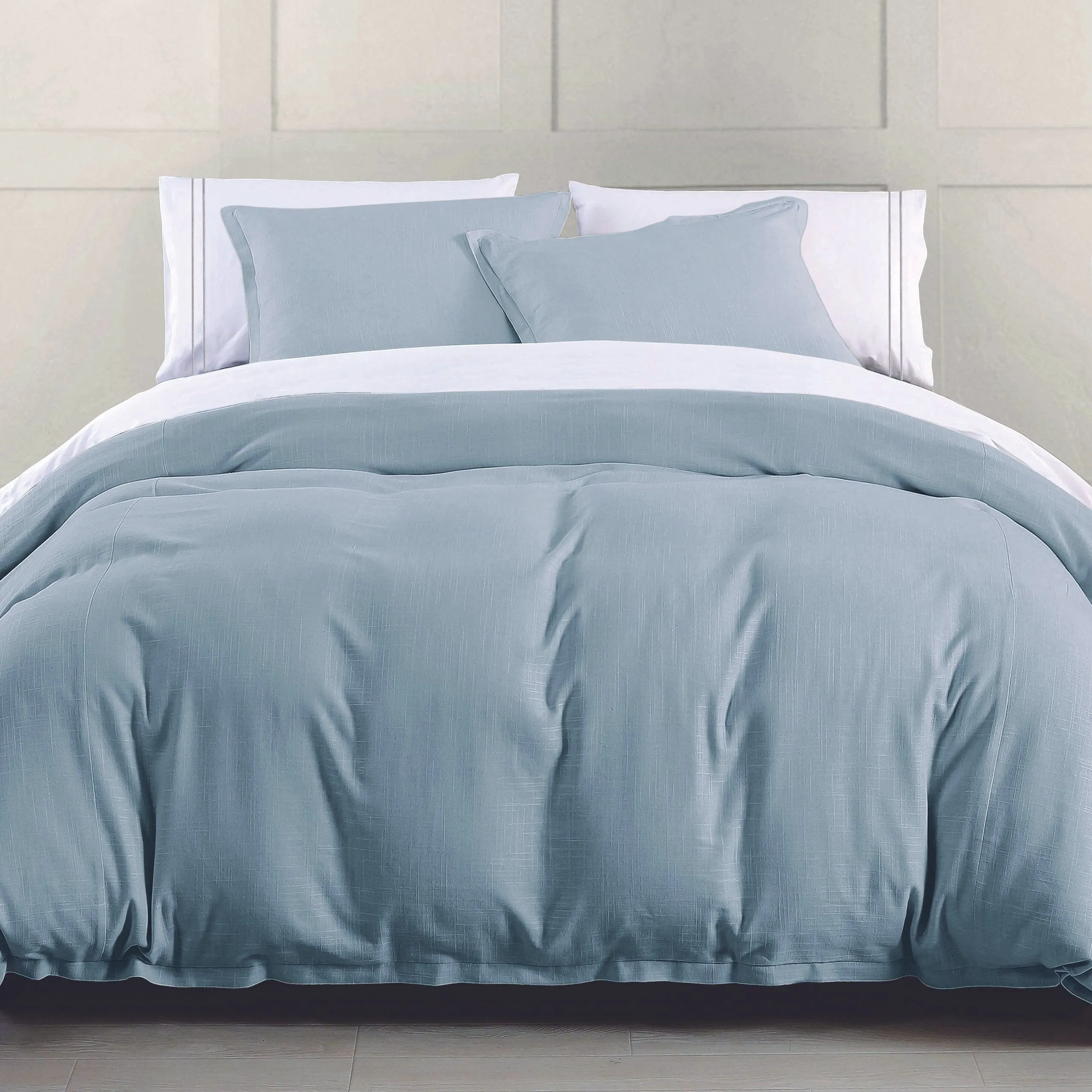 Hera Washed Linen Flange Bedding Set