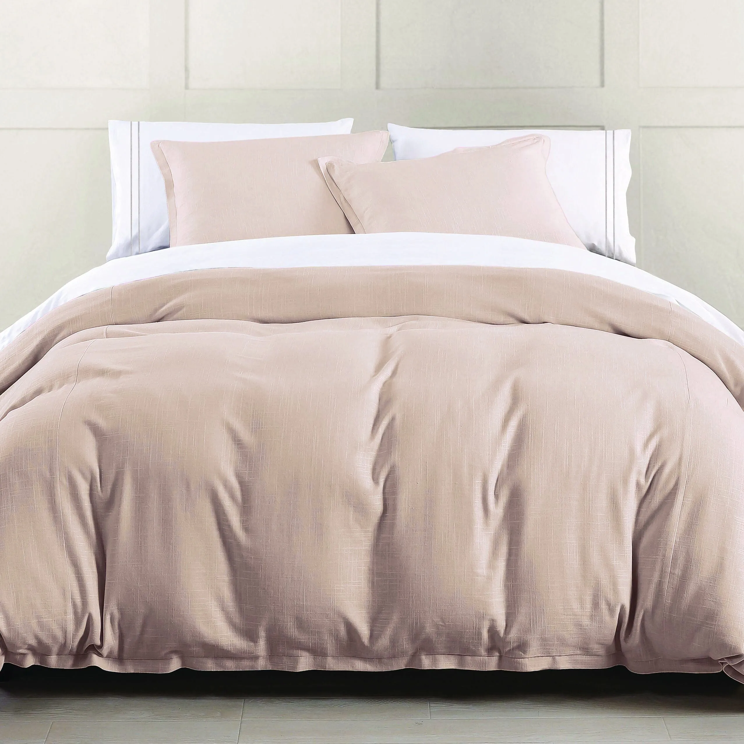 Hera Washed Linen Flange Bedding Set