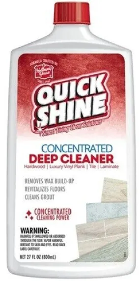 Holloway 18811-3 27 oz Size Bottle of Quick Shine Floor Deep Cleaner & Wax Stripper