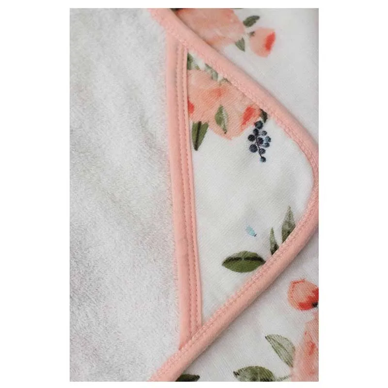 Hooded Towel & Wash Cloth Set – Watercolour Roses