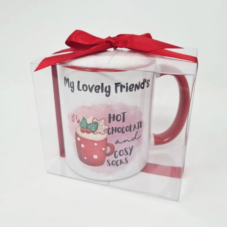 Hot Chocolate Mug With Cosy Socks Set