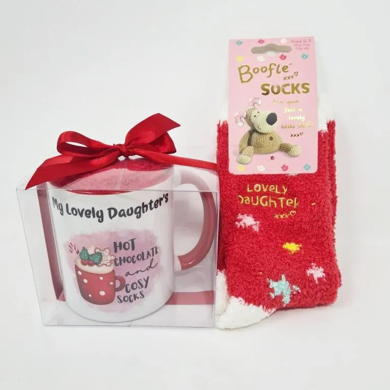 Hot Chocolate Mug With Cosy Socks Set