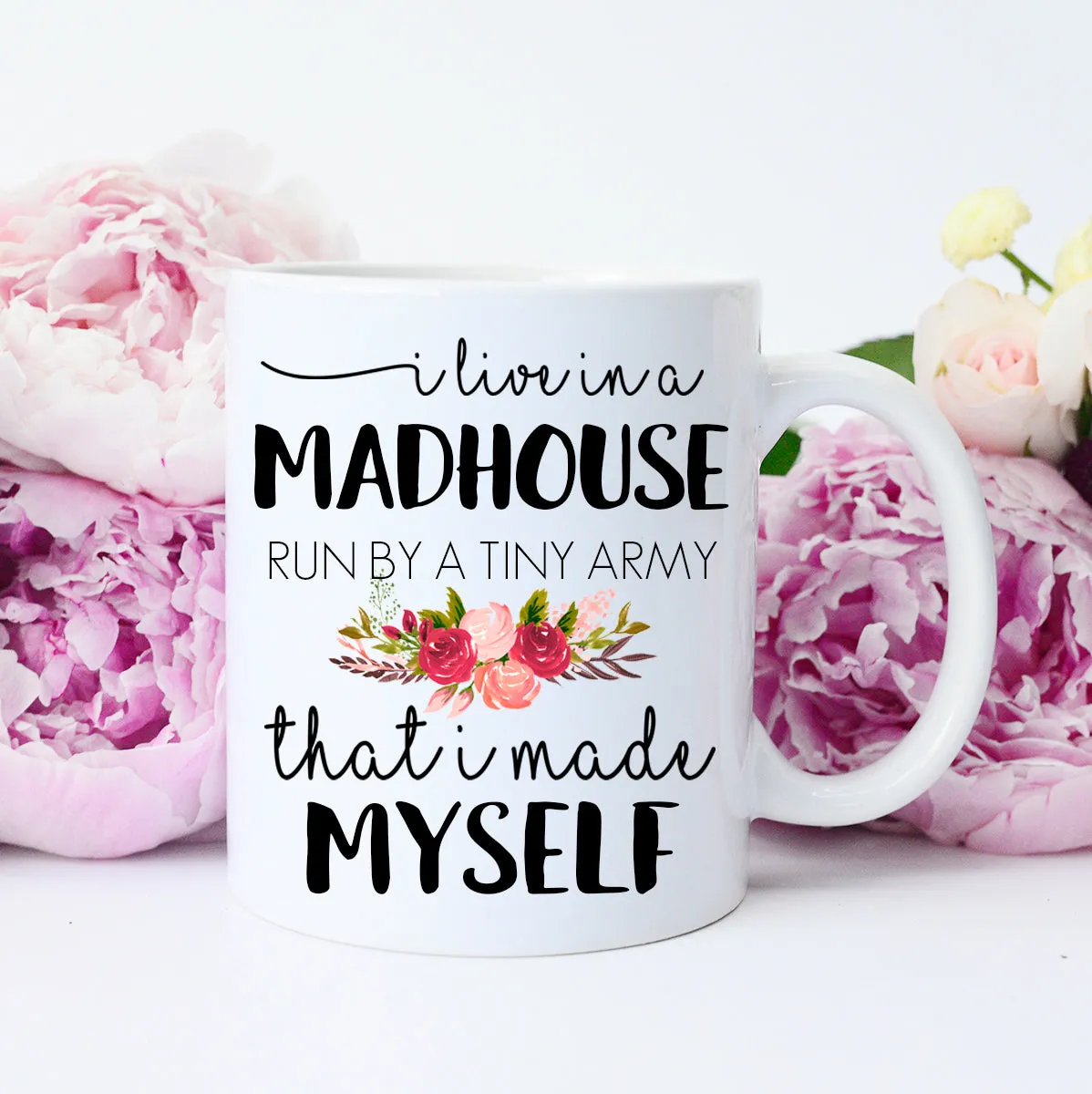 I Live in a Madhouse Mug